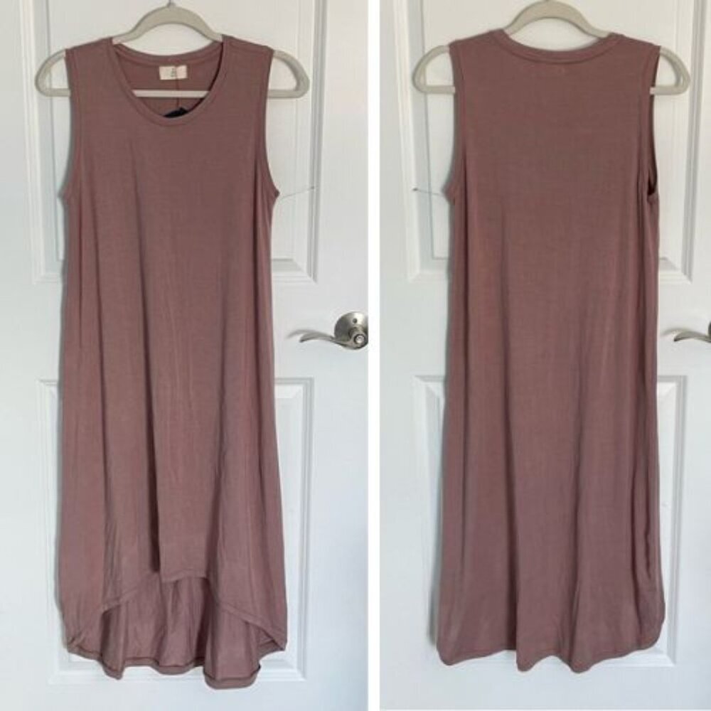 Bew! By the Sea stretchy Purple High Low Tank Dress 54166
